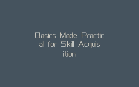 Basics Made Practical for Skill Acquisition
