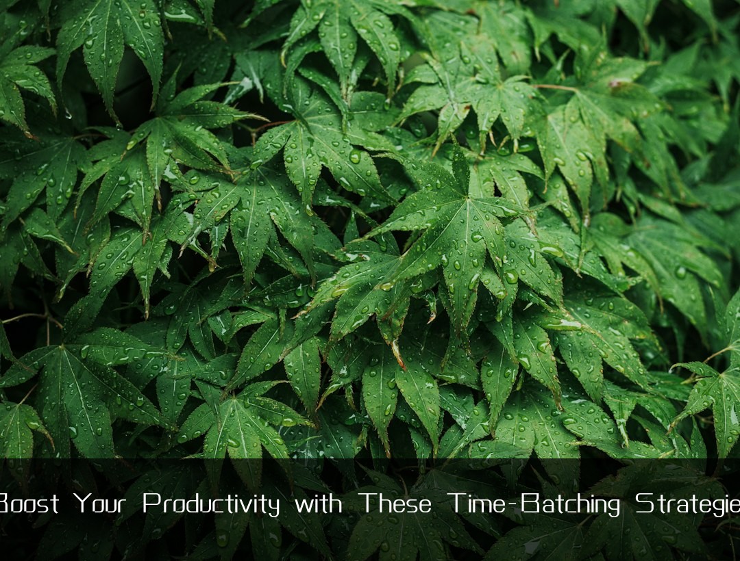 Boost Your Productivity with These Time-Batching Strategies