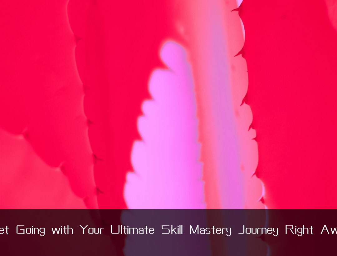 Get Going with Your Ultimate Skill Mastery Journey Right Away